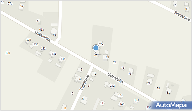 Goleszów, Ustrońska, 67, mapa Goleszów