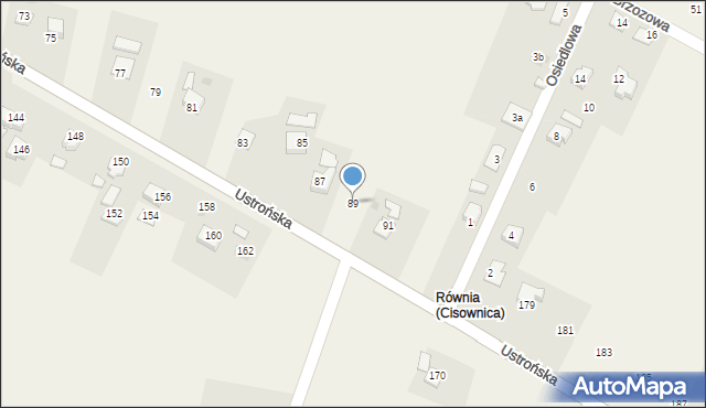 Goleszów, Ustrońska, 89, mapa Goleszów