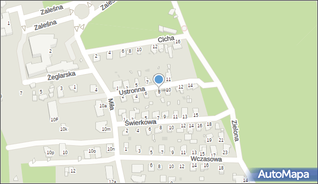 Grudziądz, Ustronna, 8, mapa Grudziądza