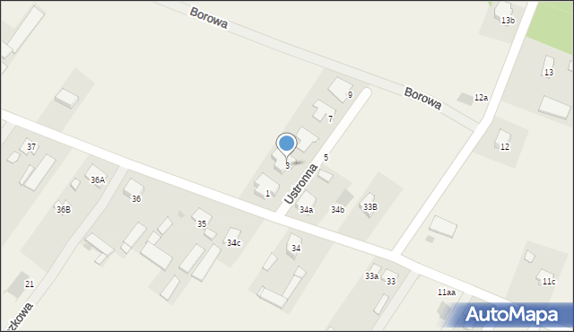 Jachranka, Ustronna, 3, mapa Jachranka