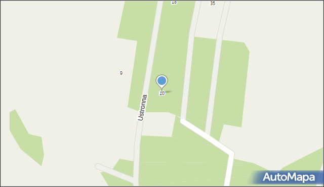 Józefów, Ustronna, 10, mapa Józefów