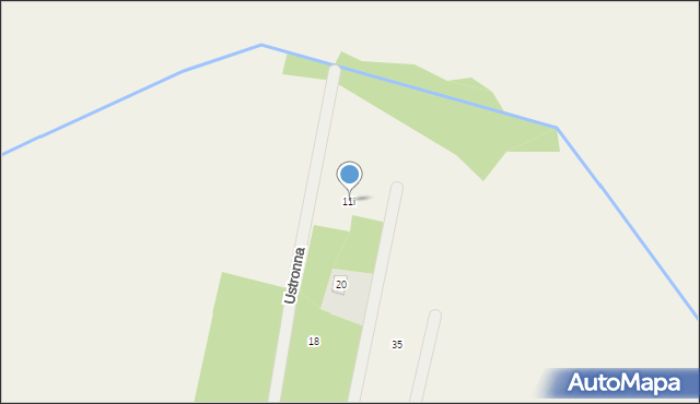 Józefów, Ustronna, 22, mapa Józefów