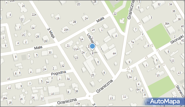 Józefów, Uśmiech, 4, mapa Józefów