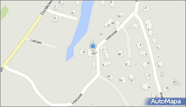 Kędzierzyn-Koźle, Ustronie, 14a, mapa Kędzierzyna-Koźle