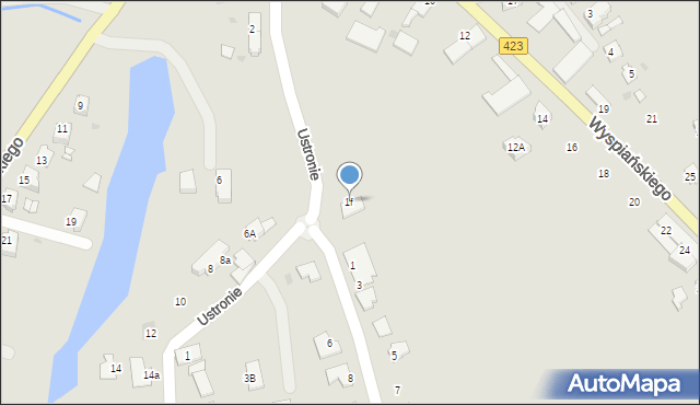 Kędzierzyn-Koźle, Ustronie, 1f, mapa Kędzierzyna-Koźle