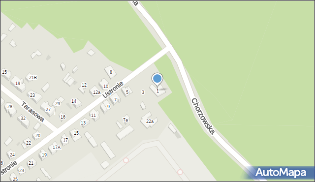 Kielce, Ustronie, 1, mapa Kielc