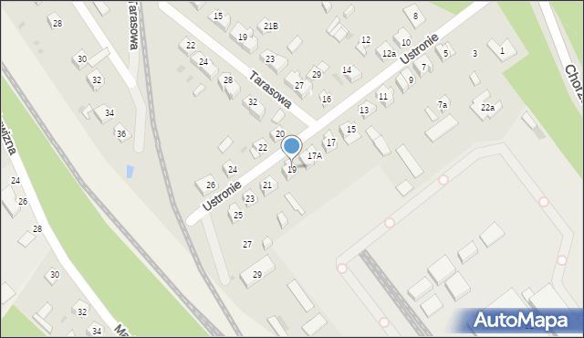 Kielce, Ustronie, 19, mapa Kielc