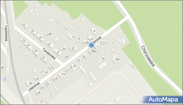 Kielce, Ustronie, 9b, mapa Kielc