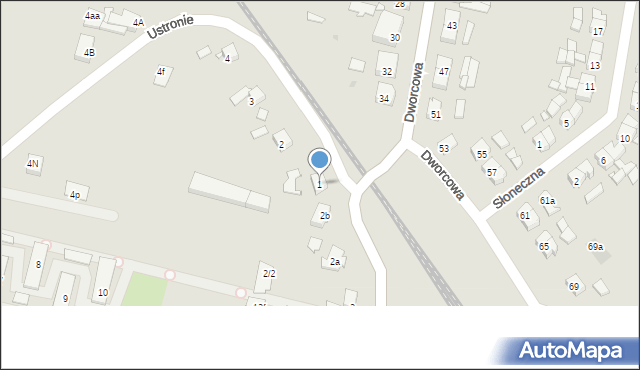 Kłecko, Ustronie, 1, mapa Kłecko