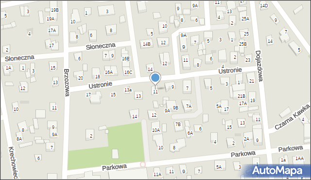 Kobyłka, Ustronie, 11, mapa Kobyłka