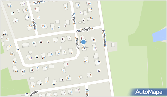 Koronowo, Ustronie, 2A, mapa Koronowo