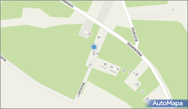 Kosewko, Ustronna, 4, mapa Kosewko