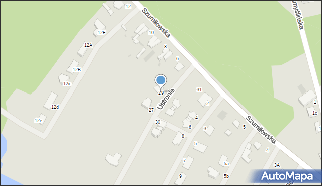 Kostrzyn nad Odrą, Ustronie, 29, mapa Kostrzyn nad Odrą