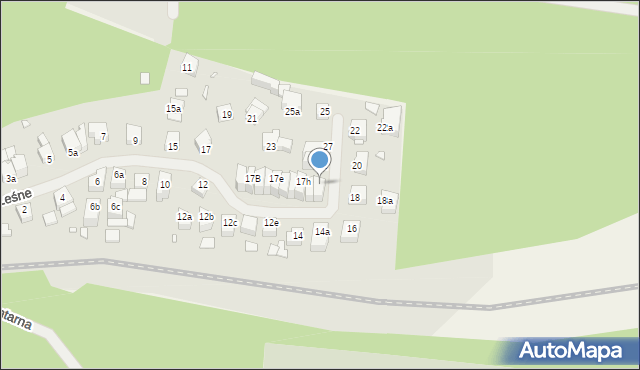 Międzyzdroje, Ustronie Leśne, 17j, mapa Międzyzdroje