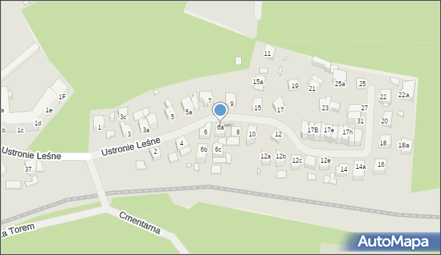 Międzyzdroje, Ustronie Leśne, 6a, mapa Międzyzdroje