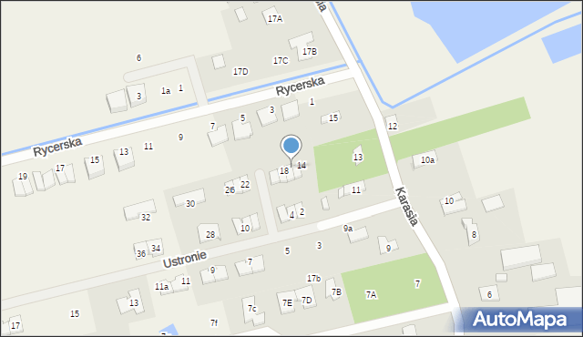 Mroków, Ustronie, 16, mapa Mroków