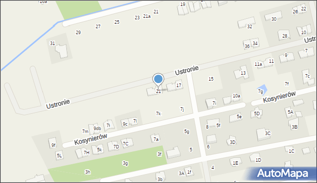 Mroków, Ustronie, 21, mapa Mroków