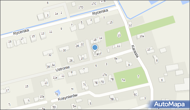 Mroków, Ustronie, 6, mapa Mroków