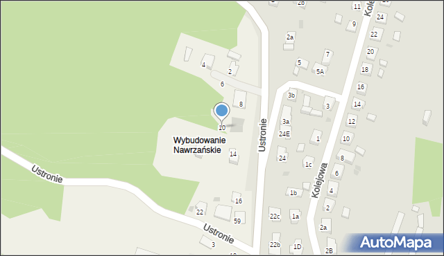 Nawra, Ustronie, 10, mapa Nawra