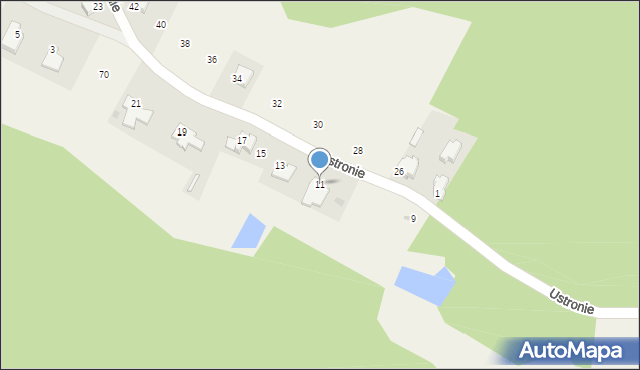 Nawra, Ustronie, 11, mapa Nawra