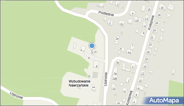 Nawra, Ustronie, 2, mapa Nawra