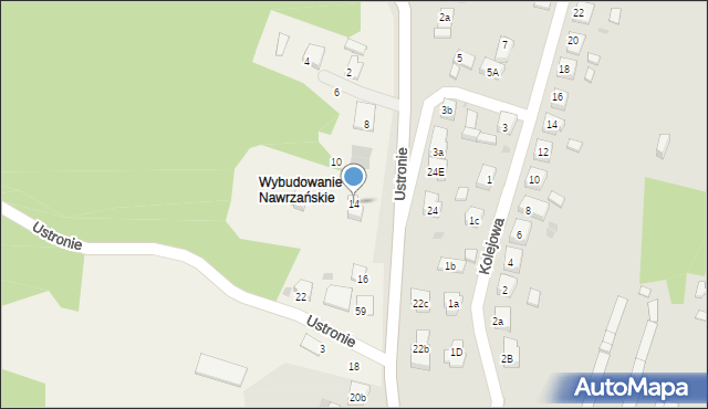 Nawra, Ustronie, 14, mapa Nawra