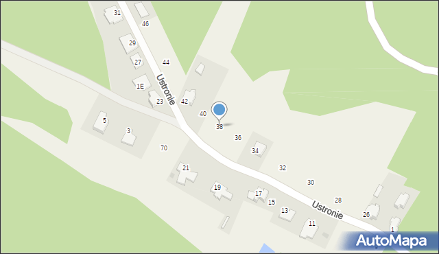 Nawra, Ustronie, 38, mapa Nawra