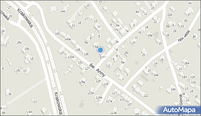 Nowy Targ, Ustronie, 1, mapa Nowego Targu