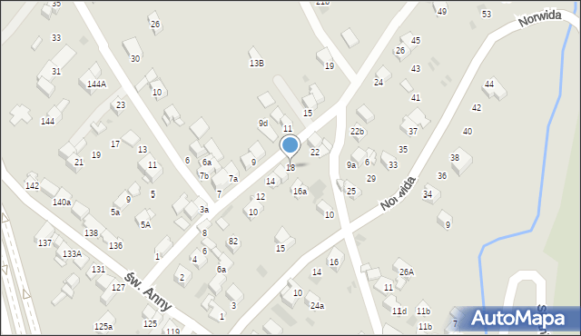 Nowy Targ, Ustronie, 18, mapa Nowego Targu