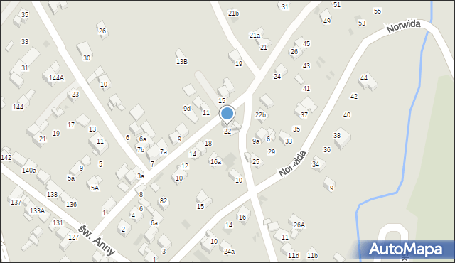 Nowy Targ, Ustronie, 22, mapa Nowego Targu