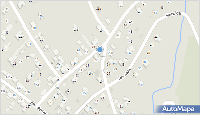 Nowy Targ, Ustronie, 22a, mapa Nowego Targu