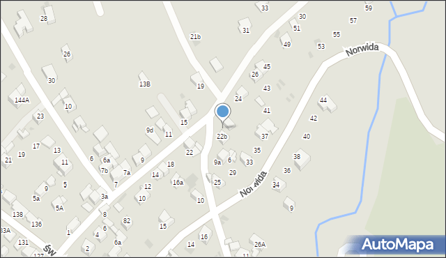 Nowy Targ, Ustronie, 22c, mapa Nowego Targu