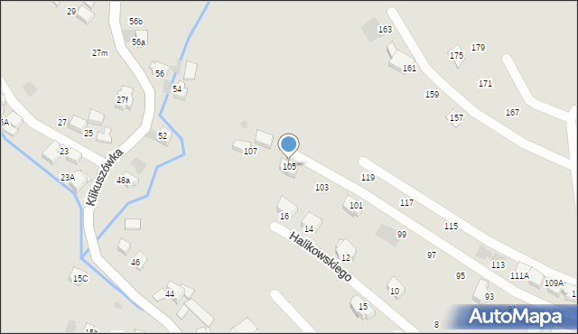 Nowy Targ, Ustronie Górne, 105, mapa Nowego Targu