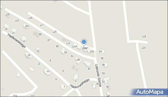 Nowy Targ, Ustronie Górne, 109A, mapa Nowego Targu