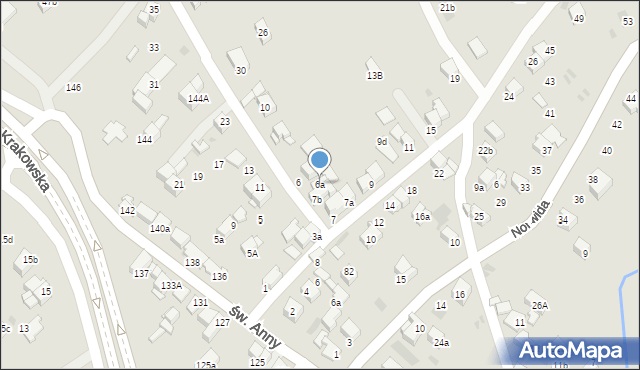 Nowy Targ, Ustronie Górne, 6a, mapa Nowego Targu