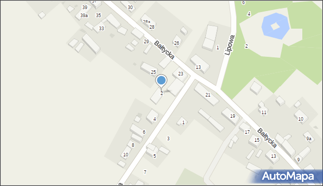 Objazda, Ustecka, 2, mapa Objazda