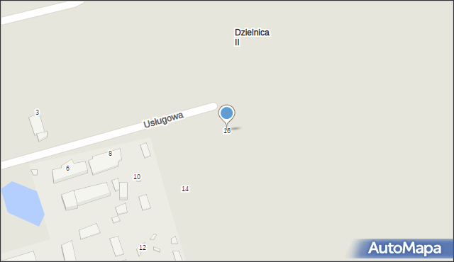 Opole, Usługowa, 16, mapa Opola