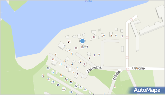 Prądocin, Ustronie, 10, mapa Prądocin