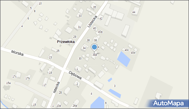 Przewłoka, Ustecka, 34a, mapa Przewłoka