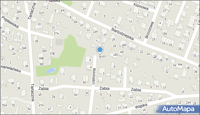 Pułtusk, Ustronna, 5, mapa Pułtusk