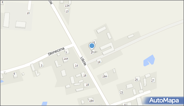 Radecznica, Uście, 17, mapa Radecznica