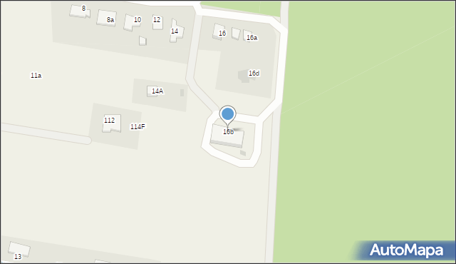 Rurzyca, Ustronna, 16b, mapa Rurzyca