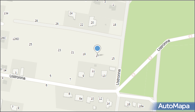 Rurzyca, Ustronna, 17, mapa Rurzyca