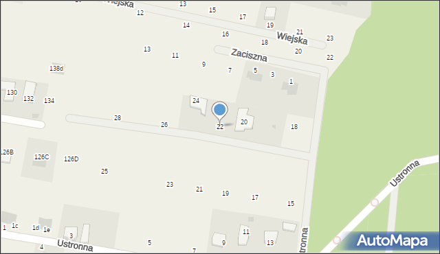 Rurzyca, Ustronna, 22, mapa Rurzyca