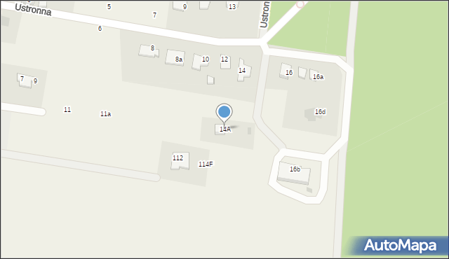 Rurzyca, Ustronna, 43a, mapa Rurzyca