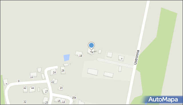 Sokołów Podlaski, Ustronna, 7A, mapa Sokołów Podlaski