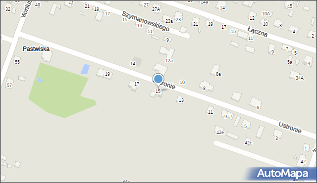 Starachowice, Ustronie, 15, mapa Starachowic