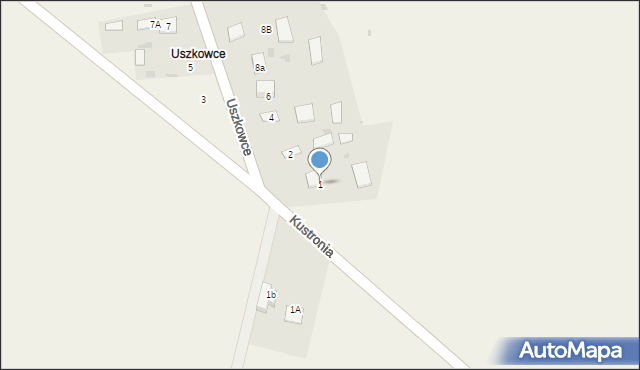 Stare Oleszyce, Uszkowce, 1, mapa Stare Oleszyce