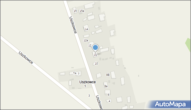 Stare Oleszyce, Uszkowce, 11, mapa Stare Oleszyce