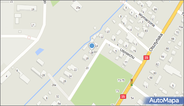 Toruń, Uśmiechu, 16, mapa Torunia